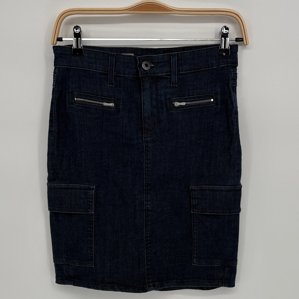 🪁 AG  the Tyler cargo pencil skirt Dark Denim - Picture 3 of 6